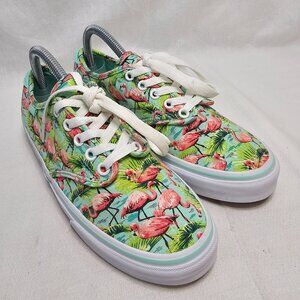 Vans Ultracush Pink Flamingo Shoes Low Top Lace Up Skateboard Women's Size 8 EUC